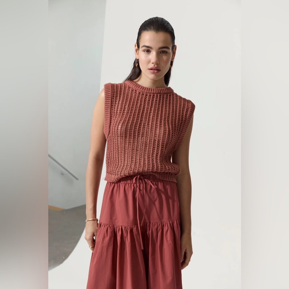 Deluc Pink Cropped Knit Sleeveless Top - Picture 6 of 10